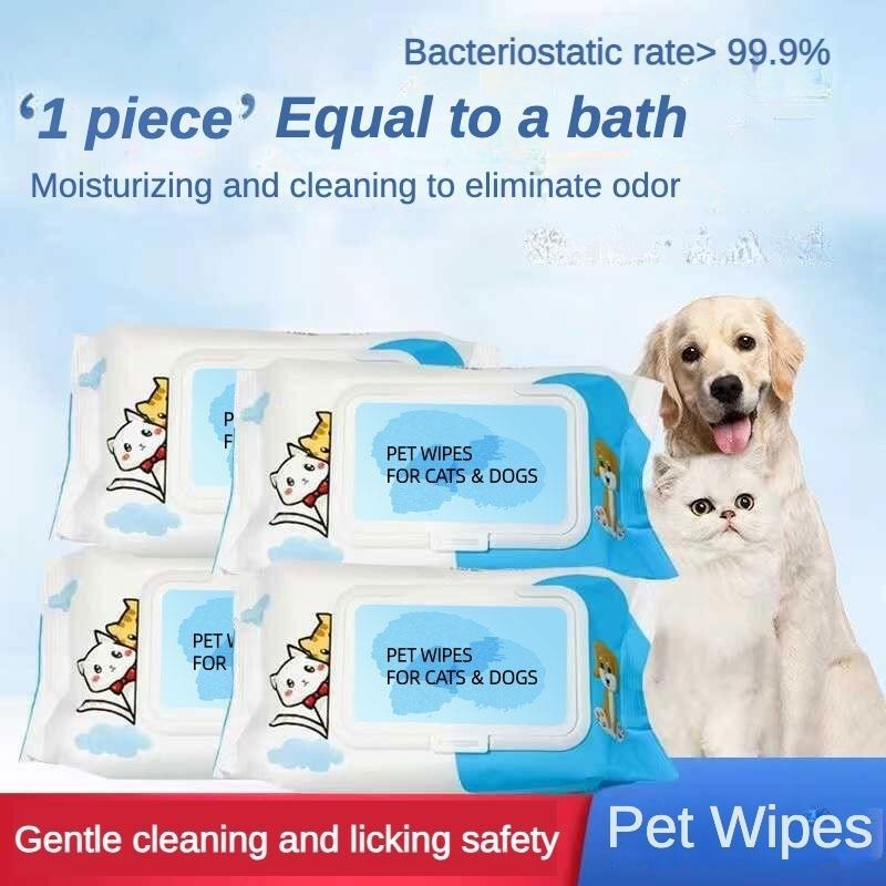 Natural Pet Grooming Wipes – Organic, Alcohol-Free & Gentle for Dogs & Cats