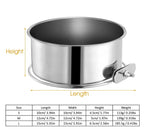 Tainless Steel Dog Bowl Pets Hanging Food Bowl Detachable Pet