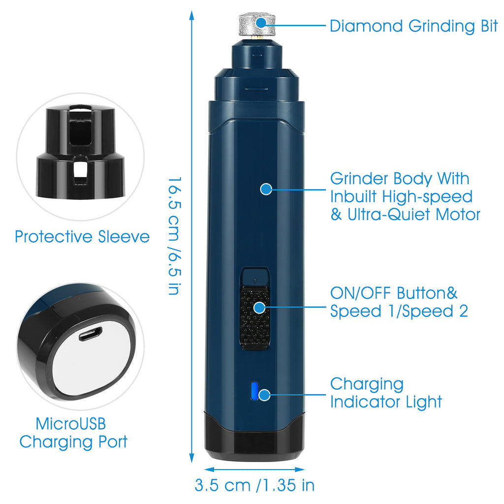 Pet Nail Grinder – Safe & Quiet Nail Trimmer for Dogs & Cats