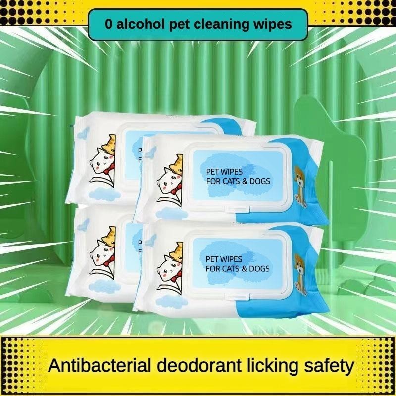 Natural Pet Grooming Wipes – Organic, Alcohol-Free & Gentle for Dogs & Cats