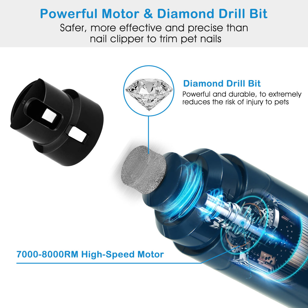 Pet Nail Grinder – Safe & Quiet Nail Trimmer for Dogs & Cats