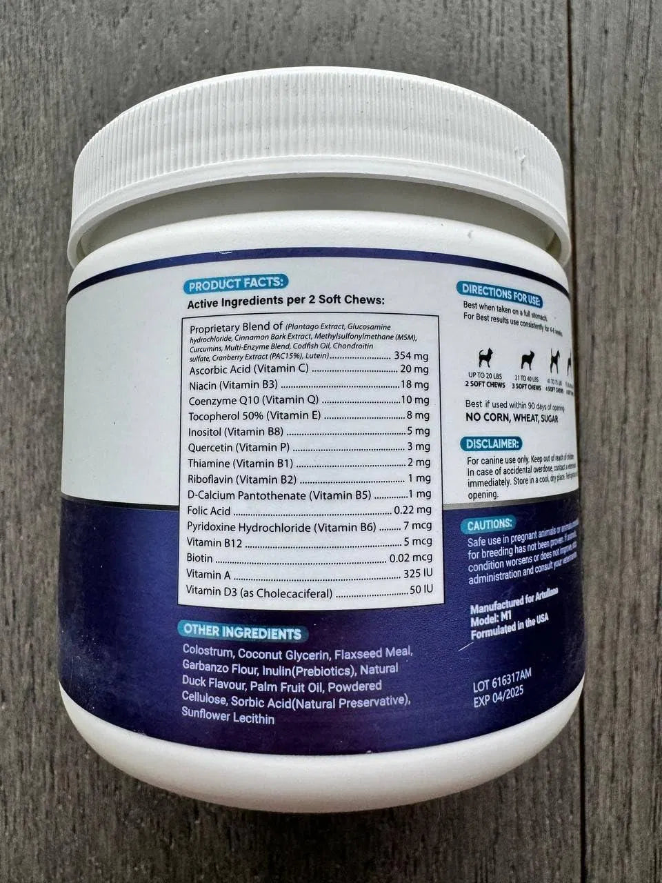 Advanced 20-in-1 Dog Multivitamin Chews for Joint, Gut & Coat Health
